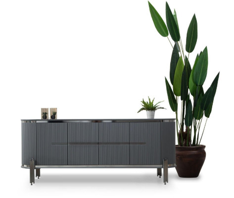 Grijze dressoir Luxe dressoir Dressoir Kast Eetkamermeubels Houten meubels