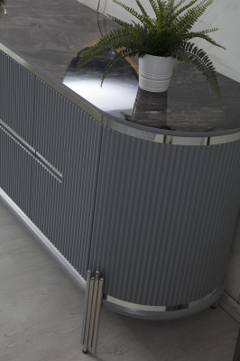 Grijze dressoir Luxe dressoir Dressoir Kast Eetkamermeubels Houten meubels