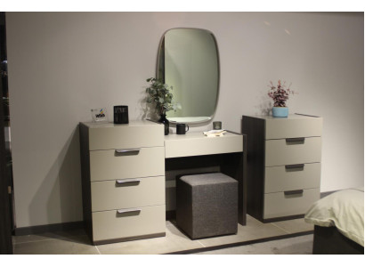 Kaptafel met spiegel Make-up Slaapkamer Design Meubels Hout 2-delig Nieuw