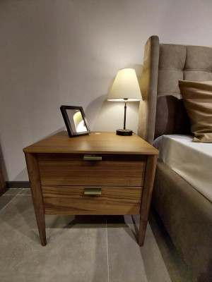 Designer Slaapkamer Set Luxe Bed 2x Nachtkastje Hout Volledig nieuw 3-delig.