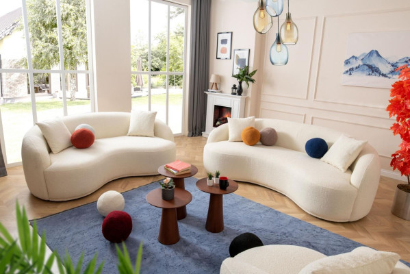 Woonkamerset 3-delige, Design bankstel met 4+3+1 zitplaatsen woonlandschap