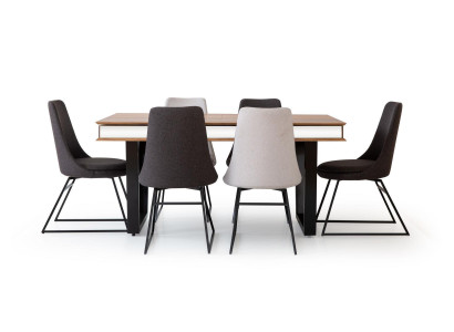 Eetkamergroep eethoek eettafel tafel 6x armstoelen stoel stoelen 7-delig