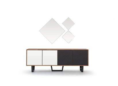 Modern eetkamer set bestaande uit een 4-delige dressoir met 3 spiegels nieuwigheid.