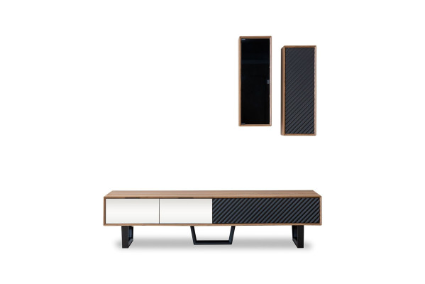 Wandmeubel woonkamerset TV-standaard 2x hangkast Designer woonwanden