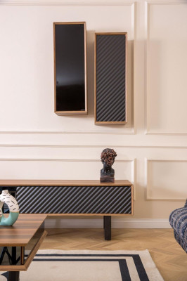 Wandmeubel woonkamerset TV-standaard 2x hangkast Designer woonwanden