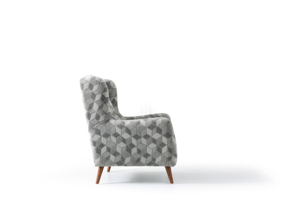 Luxe meubelen driezitsbank fauteuil 1-zits modern fauteuil stoffen bekleding textiel