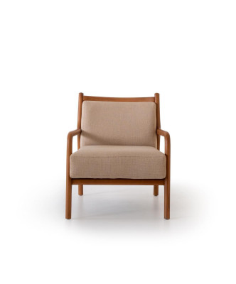 Moderne Beige Fauteuil Woonkamer Meubels Luxe Ontwerp Bekleding Kunstleer