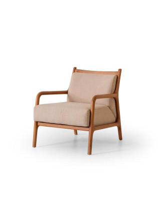 Moderne Beige Fauteuil Woonkamer Meubels Luxe Ontwerp Bekleding Kunstleer