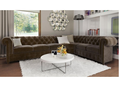Chesterfield bank woonlandschap hoekbank set hoekbank hoekset
