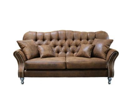 Bank Bank Bekleding 3-zits Lederen banken Banken Zit Chesterfield Design
