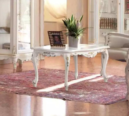 Wit woonkamer set TV-standaard salontafel 2x vitrine luxe houten meubels