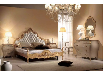 Compleet slaapkamer set Bed Nachtkastjes Commode Spiegel Set 5 delen