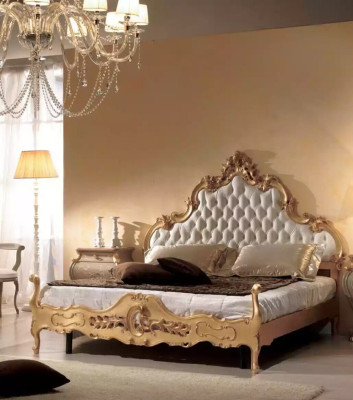 Compleet slaapkamer set Bed Nachtkastjes Commode Spiegel Set 5 delen