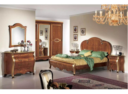 Volledige slaapkamer set Bed 2x nachtkastjes Kledingkast Commode