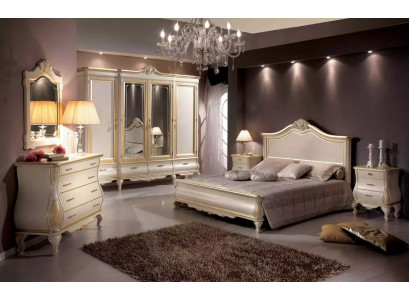 Slaapkamer set Bed 2x Nachtkastjes Kast Garderobekast Commode Spiegel