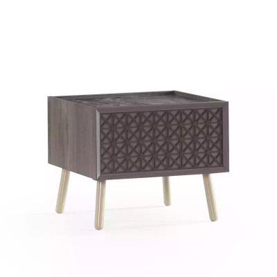 Slaapkamer nachtkastje nachttafel hout grijs kindernachtkastje luxe