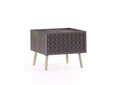 Slaapkamer nachtkastje nachttafel hout grijs kindernachtkastje luxe
