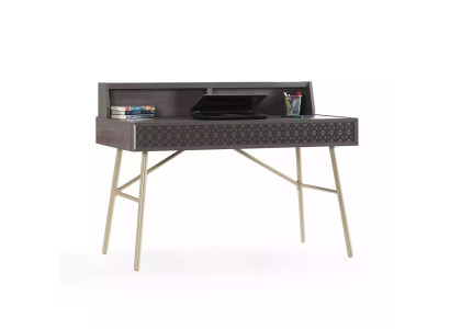 Computertafel Schrijftafel Hout Tafel Bureau Grijs Kinderbureau Luxe