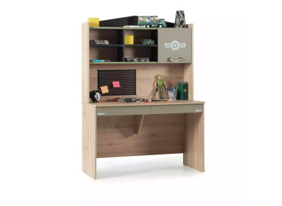 Garnituur Bureau Set Houten Tafel Boekenplank Groen Kinderkamer