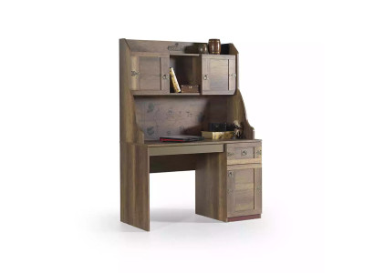 Garnituur Schrijftafelset Piraat Houten Boekenplank Bruin Kinderkamer.