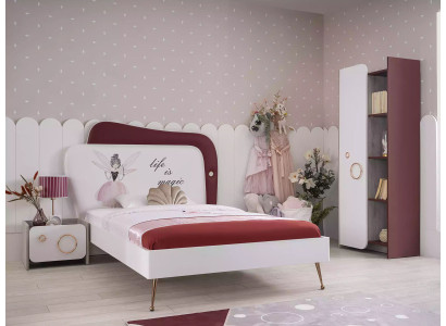 Ontwerper kinderbed meisjes kamer meubels bedframe eenpersoonsbed meubels