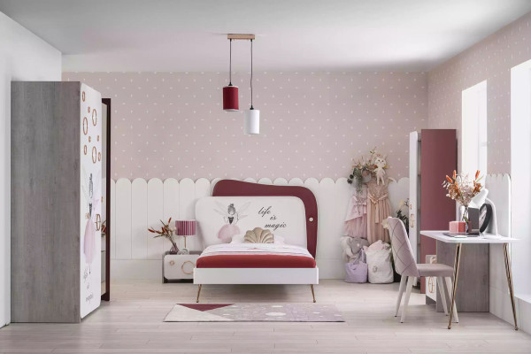 Ontwerper kinderbed meisjes kamer meubels bedframe eenpersoonsbed meubels