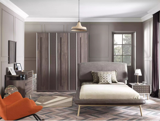 Bedframe Bed 100 cm Bed frame Upholstered bed Fabric Gray Youth bed