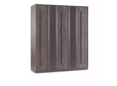 Luxe kledingkast kast houten kast meubels hout grijs 5-deurs design