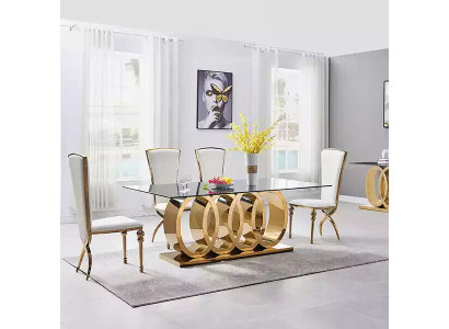Moderne eettafel van roestvrijstalen eettafel Eettafels Designmeubels Tafels