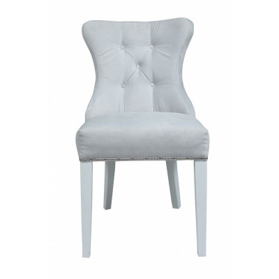 Ontwerper Grijze x2 Stoelen Chesterfield Hotelset Bekledingsgroep x2-delige Set.