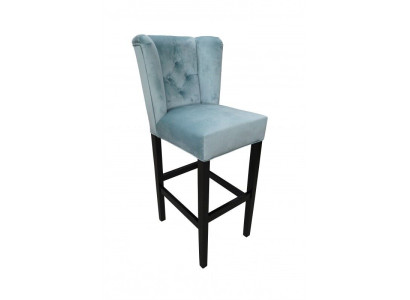 Blauwe barkrukken set van 2 stoffen barkrukken barkruk toonbankstoel Chesterfield stoelen