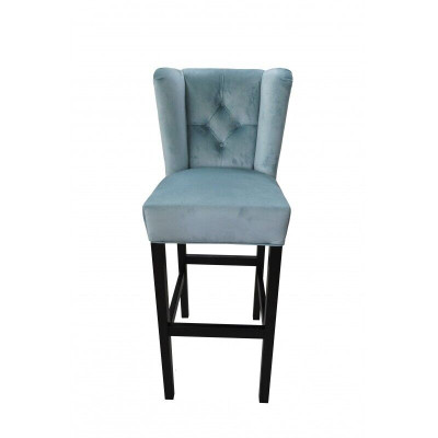 Blauwe barkrukken set van 2 stoffen barkrukken barkruk toonbankstoel Chesterfield stoelen
