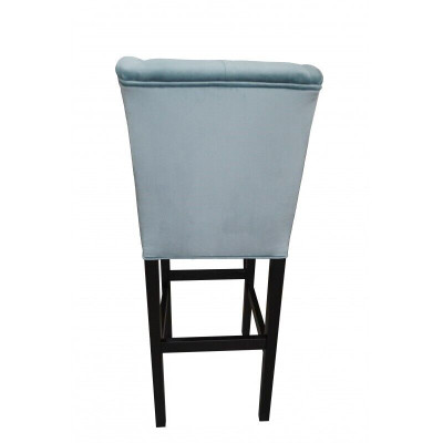 Blauwe barkrukken set van 2 stoffen barkrukken barkruk toonbankstoel Chesterfield stoelen