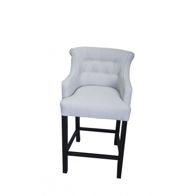 Grijze barkrukken 2-delige set Barkrukken Chesterfield stoelen Designer set