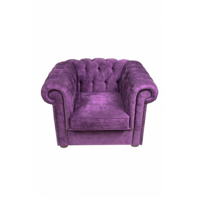 Chesterfield fauteuil bank gestoffeerd 1-zits velours design banken sofa's.