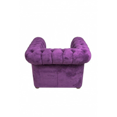 Chesterfield fauteuil bank gestoffeerd 1-zits velours design banken sofa's.