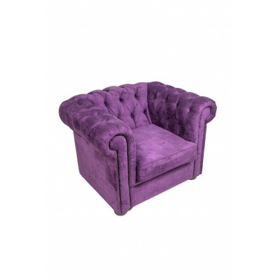 Chesterfield fauteuil bank gestoffeerd 1-zits velours design banken sofa's.