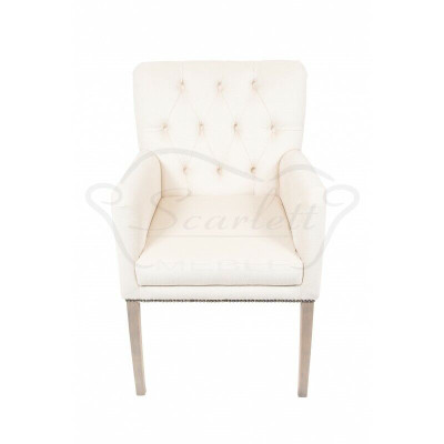 Witte Chesterfield zitgroep eetkamerset stoelen x4 fauteuils fauteuils