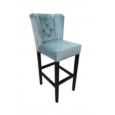 Blauwe Chesterfield barkrukken barkrukken 4-delige set designer barkrukken