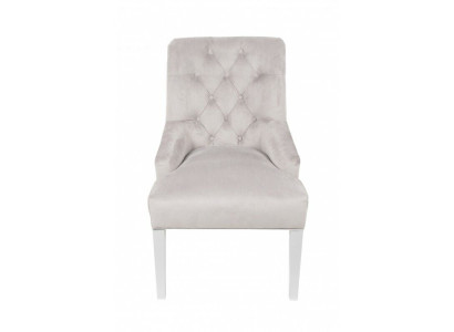 Grijze Chesterfield stoelen met kloppers Luxe design bekleding Hotelstoel set van 6 stuks