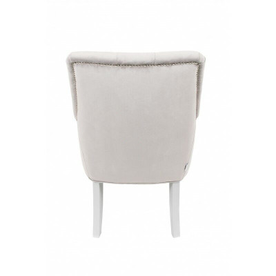 Grijze Chesterfield stoelen met kloppers Luxe design bekleding Hotelstoel set van 6 stuks