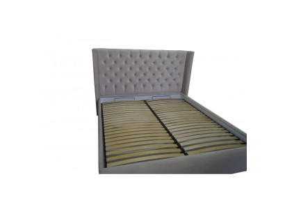 Chesterfield bed gestoffeerd dubbel hotelbed deco bedden slaapkamer 180x200cm.