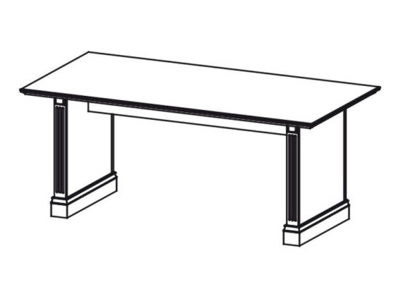 Klassiek kantoorbureau kantoormeubilair tafel kantoorchef bureaus echt hout BA - 19