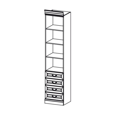 Klassieke kasten Kast Muurmeubel Boekenkast Plank Vitrine - Model BA-6