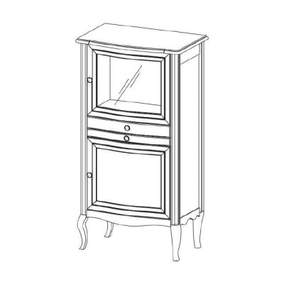 Echt houten dressoir bijzettafel Klassieke bar Rustiek landhuis PR-KB 1-2 L,R.
