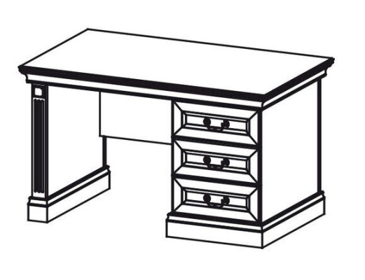 Klassiek bureau kantoormeubel tafel kantoor Chef bureaus massief hout BA-Sc.