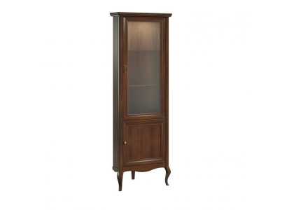 Hoekkast massief houten houten kast Klassieke vitrine Vitrinekast - PR-W-N