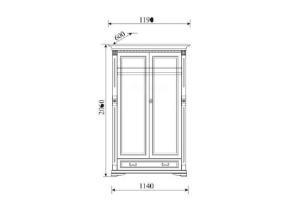 Klassieke kasten Kast Wandkast Kledingkast Massief Koloniale Stijl O2D