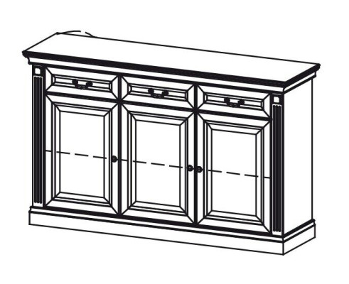Klassieke commode ladenkast kast wandkast - model BA-K3