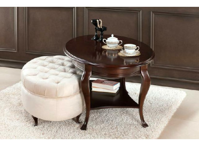 Ronde krukje kruk van leer Ottomaanse met tafel Serveertafel 2-delige set meubilair Verona